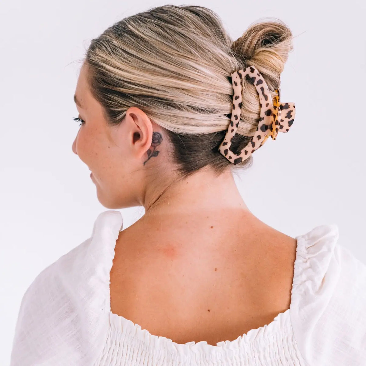 Open Hair Clip | Large | Blonde Tortoise