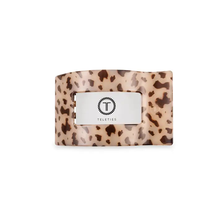 Flat Rectangle Hair Clip | Small | Blonde Tortoise