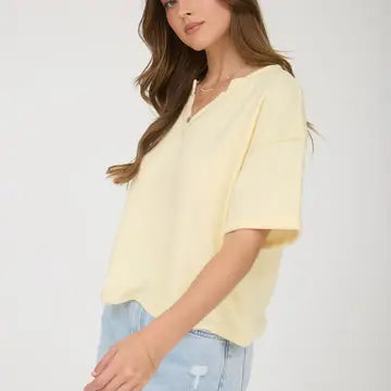 Stitch Drop Shoulder Cuff Sleeve