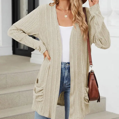 Pitted Log-Sleeved Cardigan