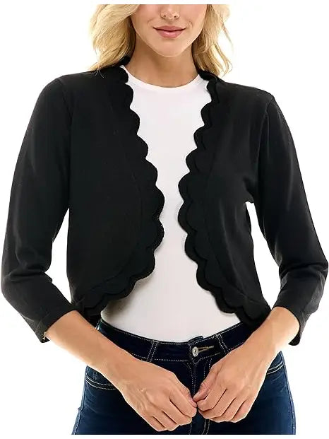 Scallop Knit Shrug Cardigan