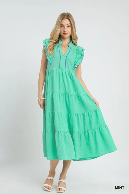 Seaside Scallop Shift Dress