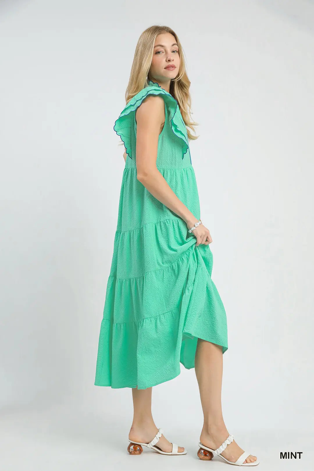 Seaside Scallop Shift Dress
