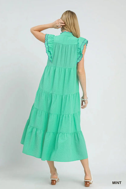 Seaside Scallop Shift Dress