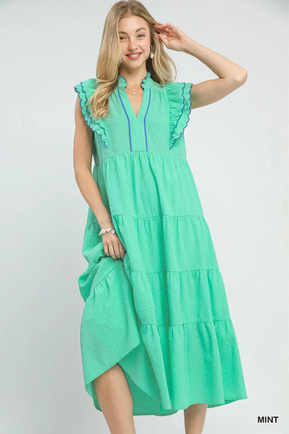 Seaside Scallop Shift Dress