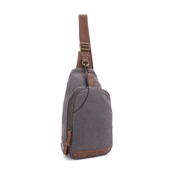 Canvas Sling Shoulder Concealed Backpack