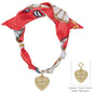 Red/White Knotted Scarf Necklace