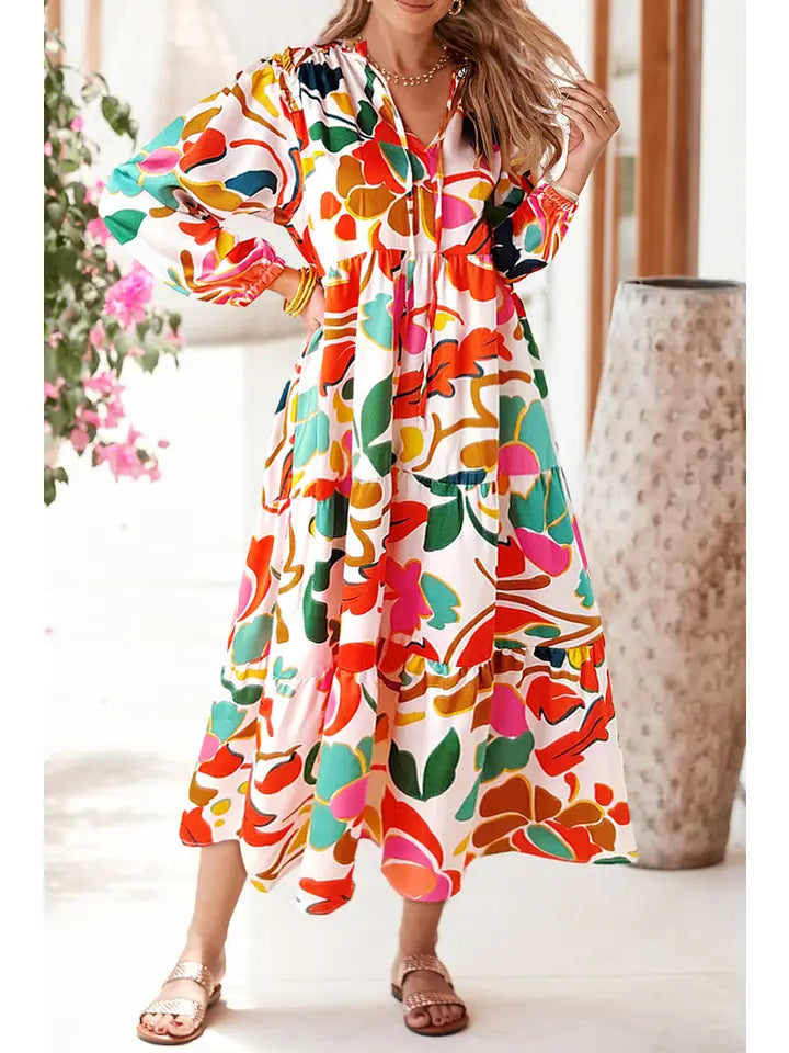 Abstract Maxi Dress