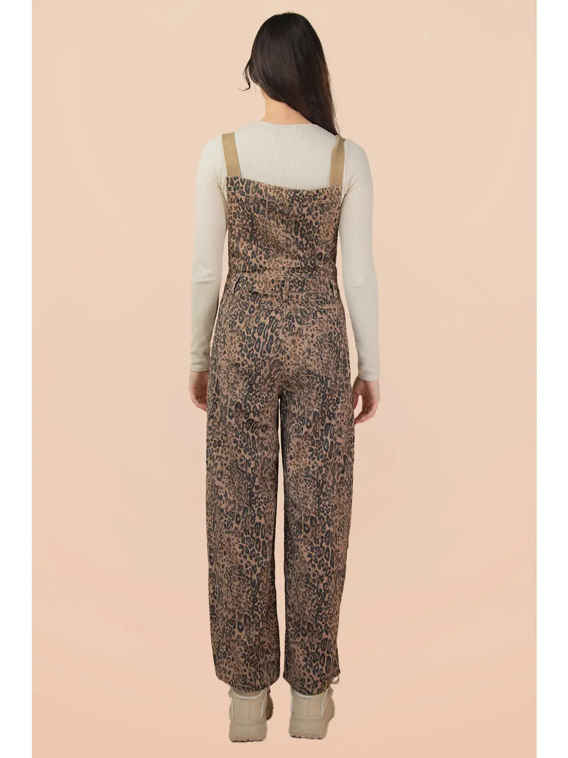 Denim Cheetah Overalls