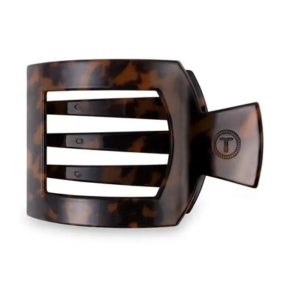 Square Flat Hair Clip | Med. | Tortoise