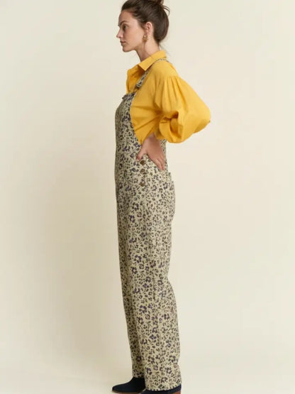 Floral Print Overalls