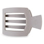 Square Flat Hair Clip | Small | Silver Flames