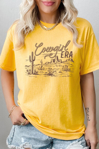 Western Cowgirl Era Graphic Heavyweight T Shirts