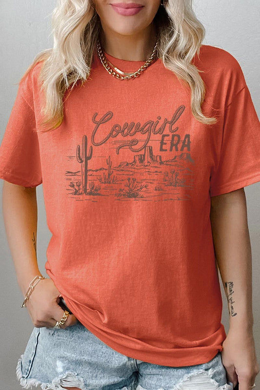 Western Cowgirl Era Graphic Heavyweight T Shirts