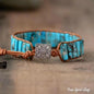 Turquoise Jasper Stone Tube Bracelet B38