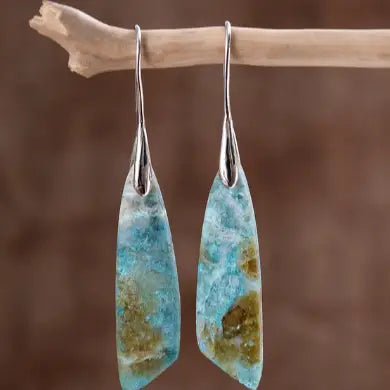 Natural Amazonite Dangle Earrings B261