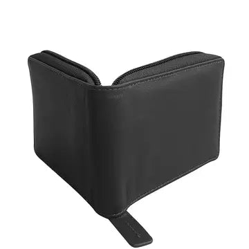 Cow/Buffalo Bi-Fold Wallet with Zipper