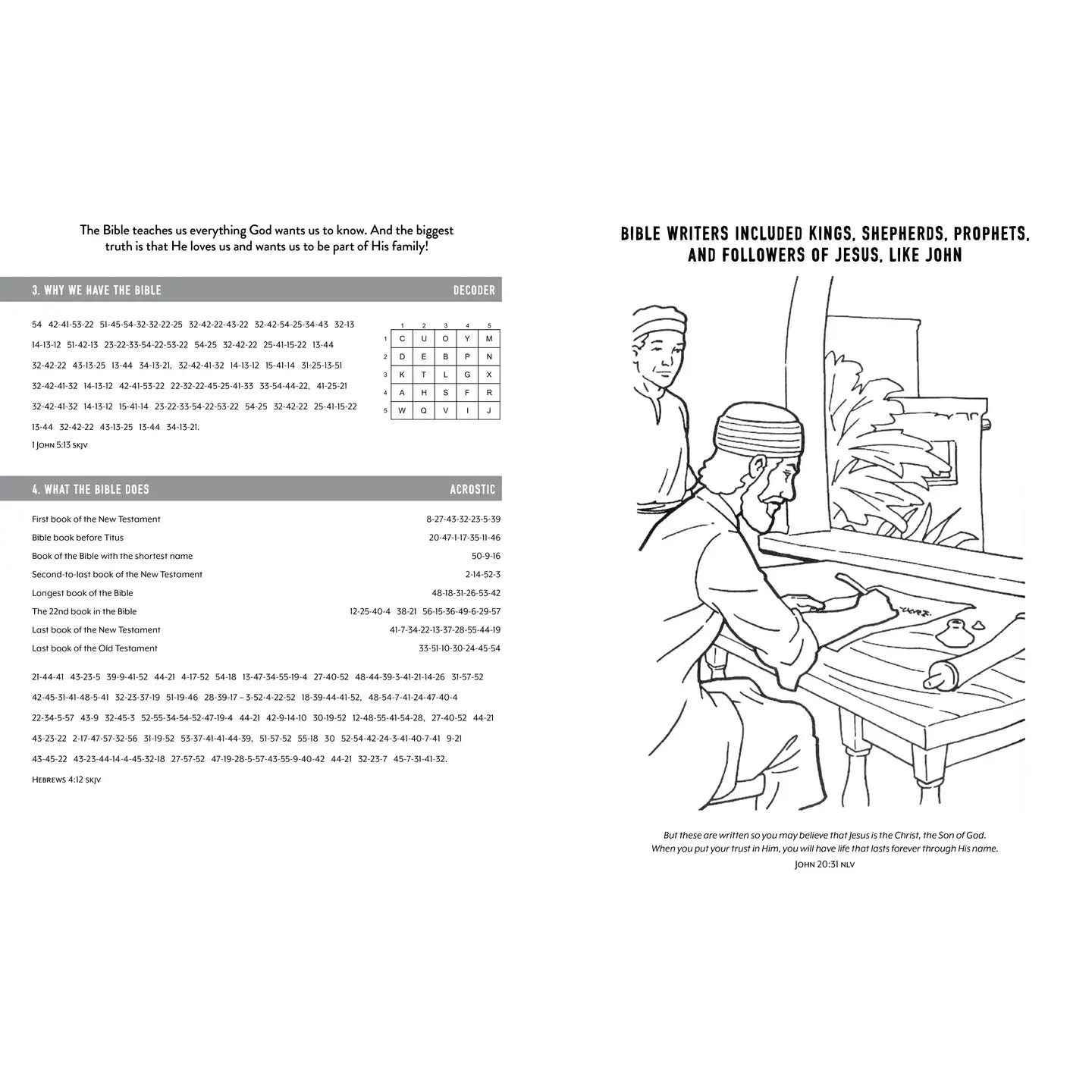 Know Your Bible Activity Book For Kids