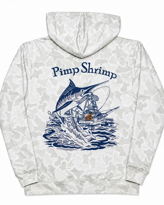 New School Camo Hoodie - White