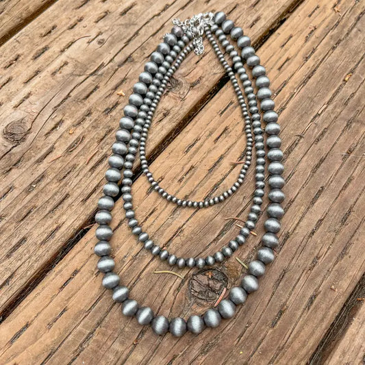 Silver Navajo Pearl Choker