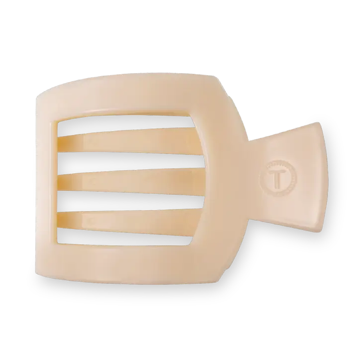 Square Flat Hair Clip | Small | Almond Beige