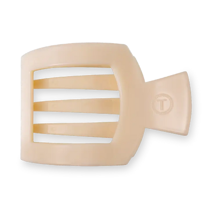 Square Flat Hair Clip | Small | Almond Beige