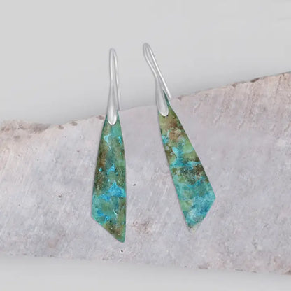 Natural Amazonite Dangle Earrings B261