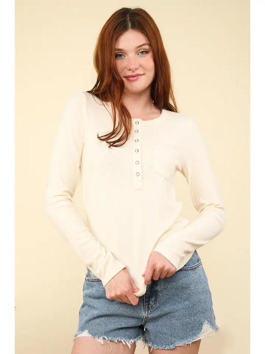 Solid Knit Casual Top