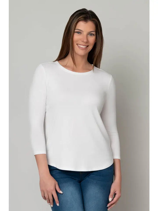 3/4 Sleeve Hi-Lo Tee