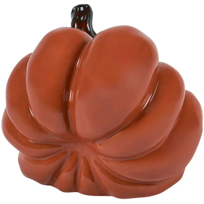 Small Dark Orange Ceramic Pumpkin