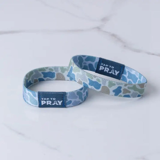 Tap To Pray® Wristband – River Rock Camo