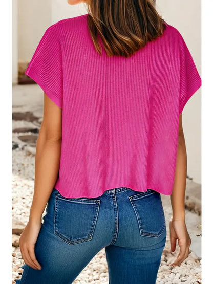 Ribbed Mock Neck Sweater