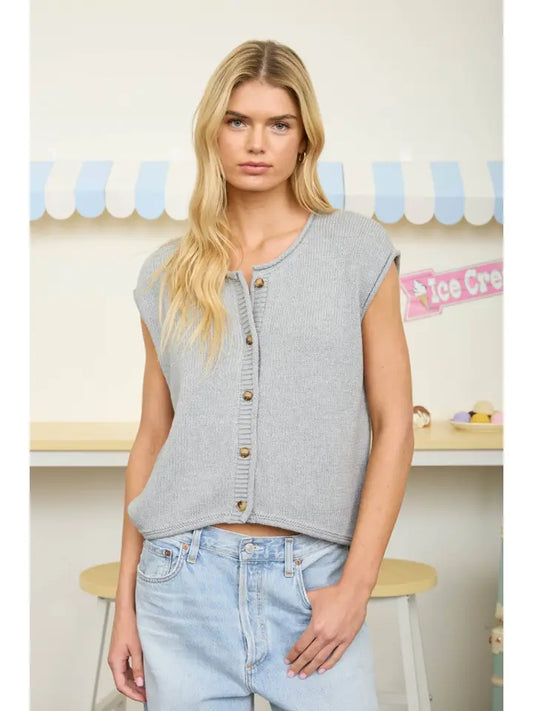 The Haven Knit Button Vest