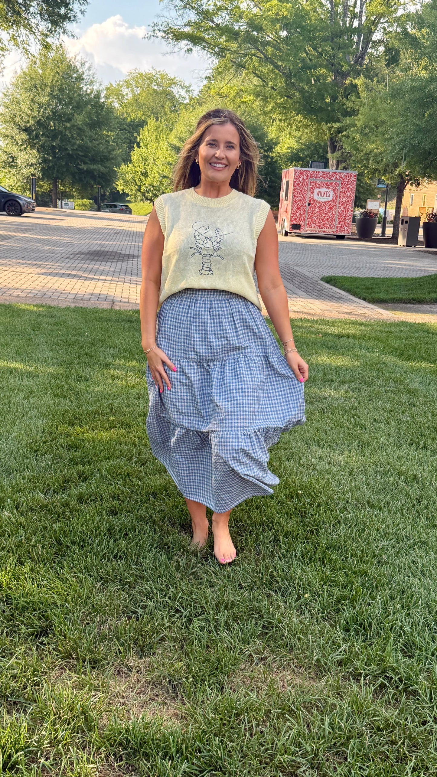 Coastal Charm Midi Skirt