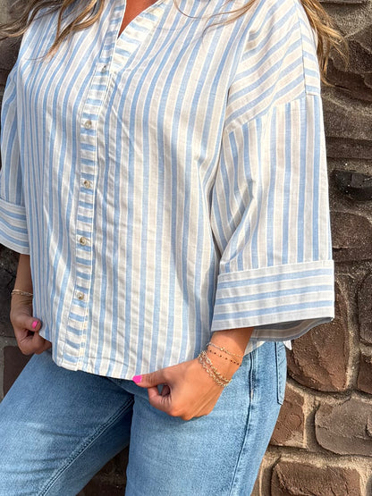 Ocean Blue Button Down Shirt