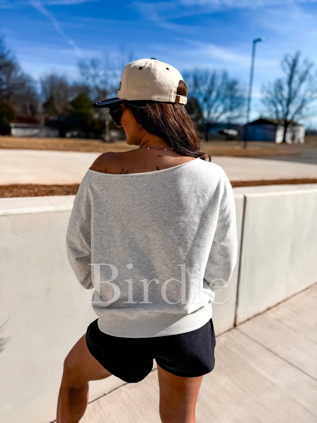 Off Shoulder Slouchy Pullover