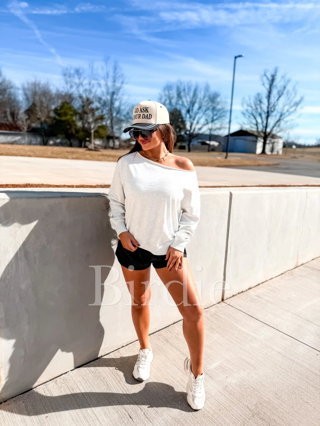 Off Shoulder Slouchy Pullover