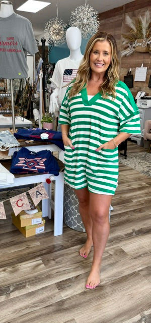 Stripe Knit Romper