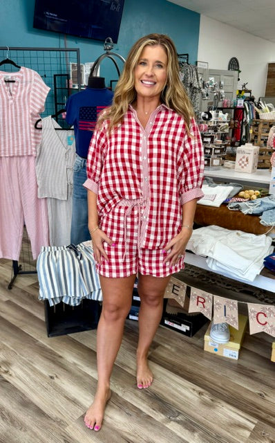 Cherry Checkered Set
