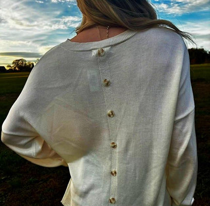 Back Buttoned Sweater