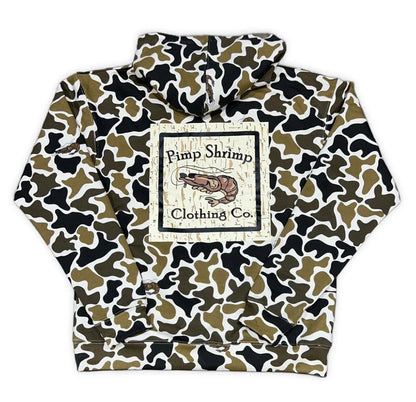 New school camo hoddie