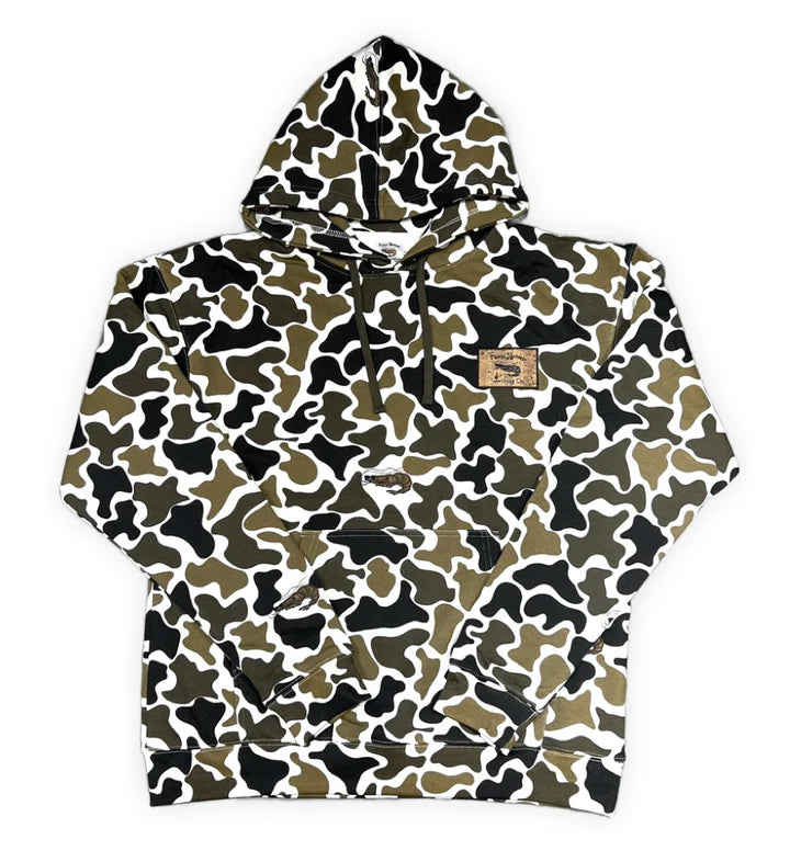 New school camo hoddie