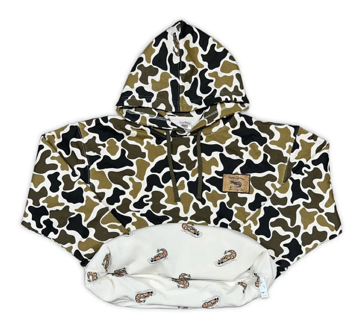 New school camo hoddie