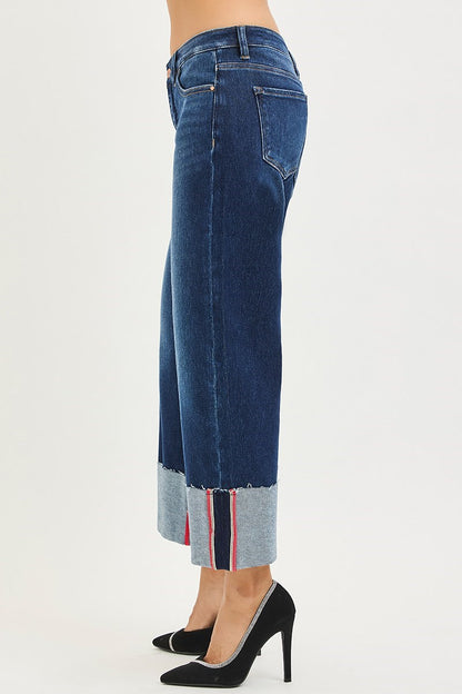 TUMMY CONTORL CUFFED JEANS