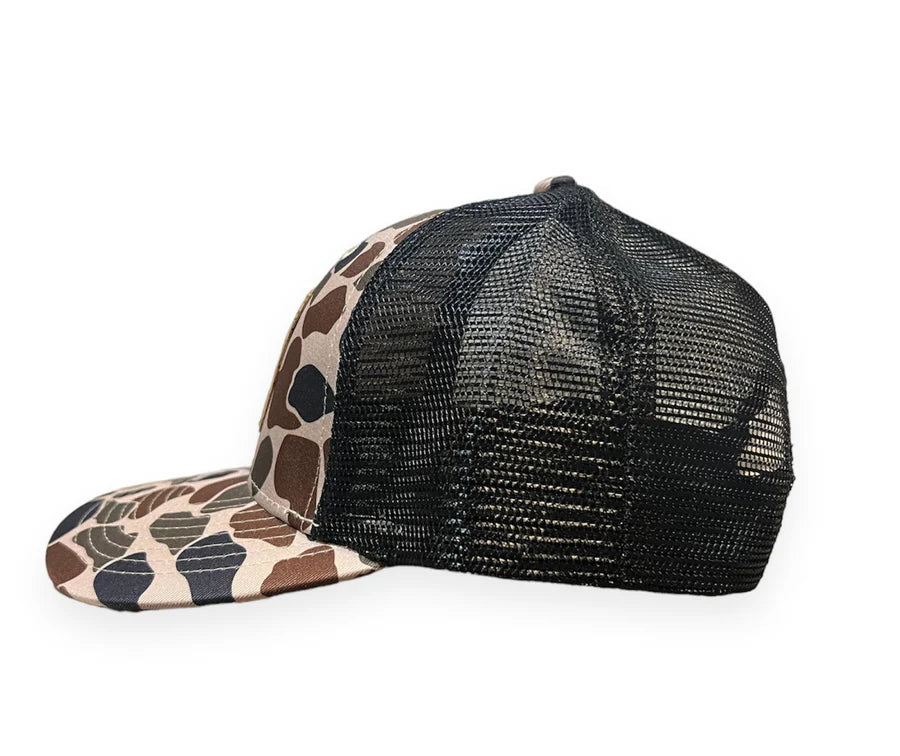 Old School Camo Youth Trucker Hat