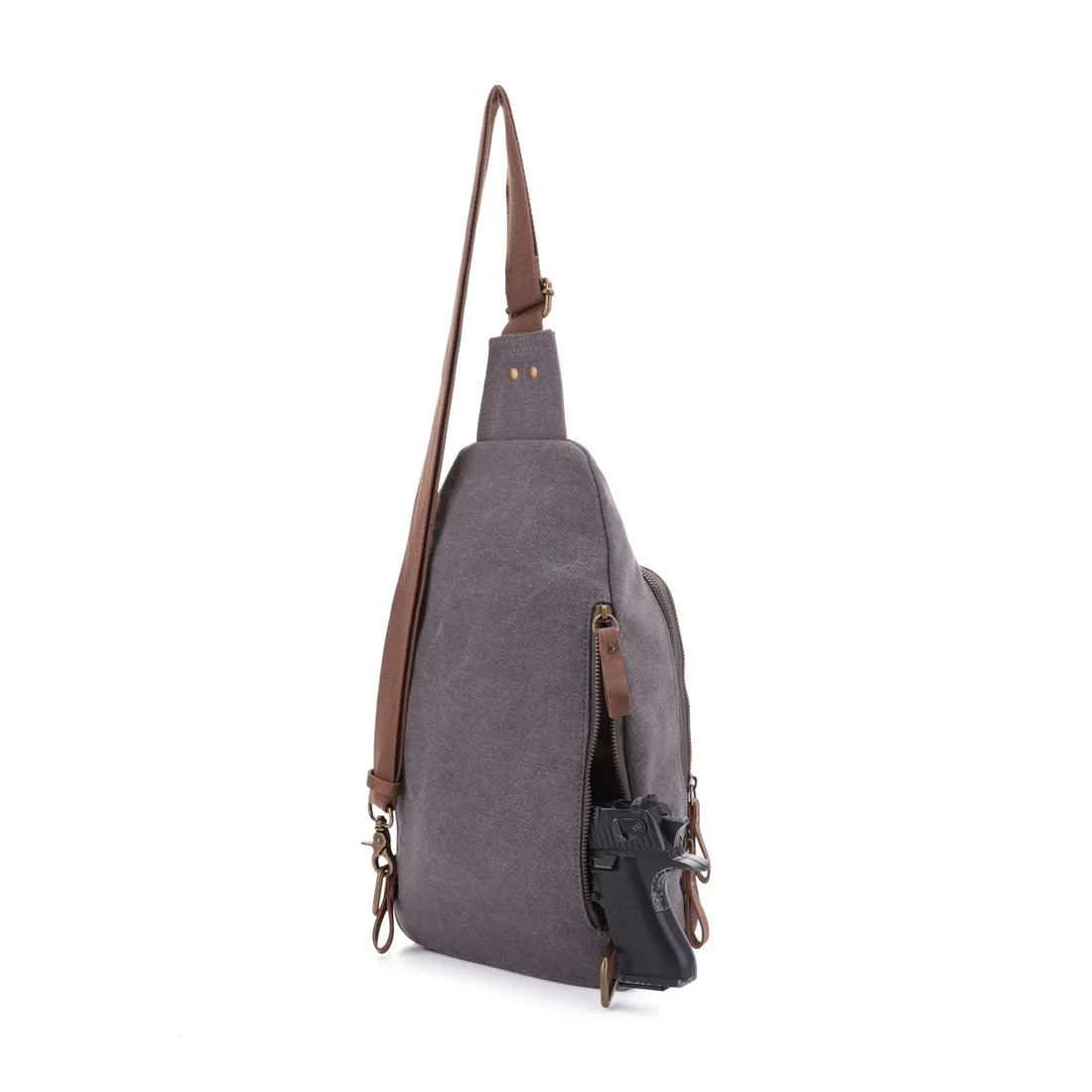 Canvas Sling Shoulder Concealed Backpack