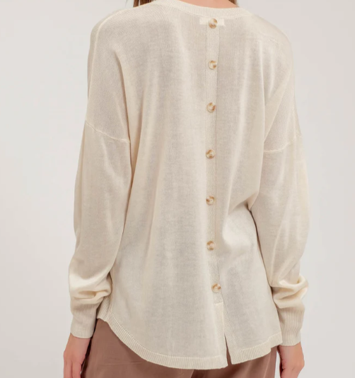 Back Buttoned Sweater