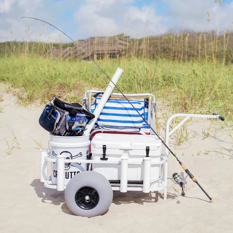 White Fishing Cart