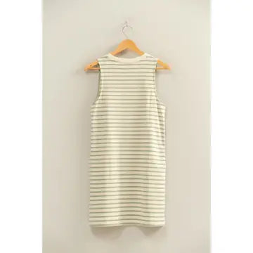 Striped Sleeveless Mini Dress