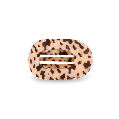 Round Flat Hair Clip | Small | Blonde Tortoise